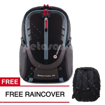Gear Bag - Cyborg X23 Laptop Backpack - Black Grey + FREE Raincover B05
