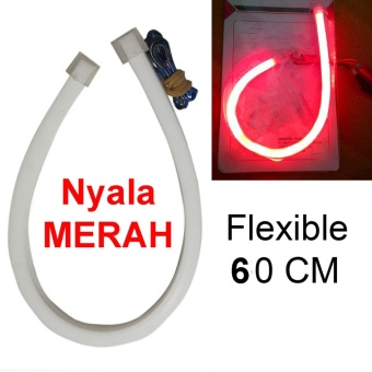 LED DRL Alis Tipe:60CM / LED Alis Mobil & Motor Lentur dan Flexible Mudah Di bentuk - Merah