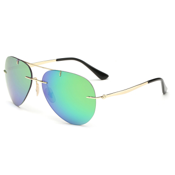 Sunglasses Polarized Women Mirror Shield Sun Glasses GreenBlue Color Brand Design (Intl)