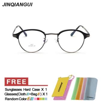 JINQIANGUI Glasses Frame Women Round Retro Plastic Eyewear Black Color Spectacle Frames for Nearsighted Glasses - intl