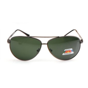 Men's Eyewear Pilot Sunglasses Men Polarized Aviator Sun Glasses Green Color Brand Design (Intl)