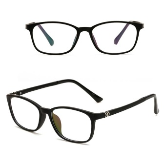 JINQIANGUI Fashion Glsses Frame Rectangle Glasses Black Frame Glasses Plastic Frames Plain for Myopia Men Eyeglasses Optical Frame Glasses - intl