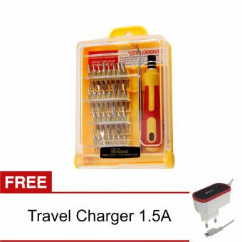 Lanjarjaya Obeng Set Multifungsi 32 in 1 - Precision Screwdriver Professional Repair Tool Kit + Travel charger 1.5