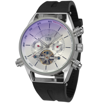 Jargar Men Mechanical Automatic Dress Watch with Gift Box JAG448M3S2 (White) - intl