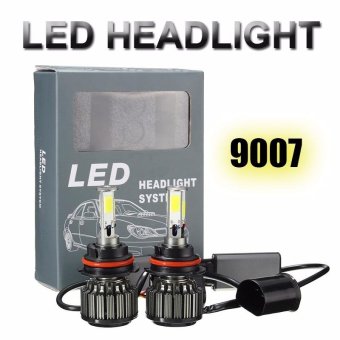 1 Pair 9007 110W 11000LM COB LED Headlight Conversion Kit Hi/Lo Beam Bulbs Xenon White 6000K - intl