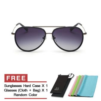 Sunglasses Polarized Men Mirror Shield Sun Glasses Grey Color Brand Design (Intl)