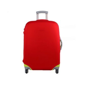 Rainbow Luggage Cover Protector Elastic Suitcase / Sarung Koper S for 18-22 inch - Merah