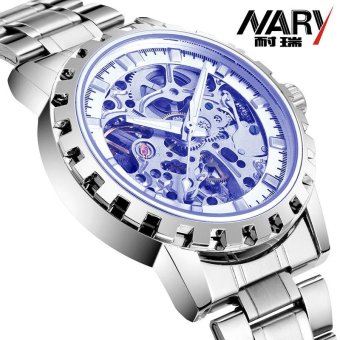 5 pcs NARY noritate machinery factory direct supply of men's watches wholesale 18023 hollow mechanical fashion men's watches - intl