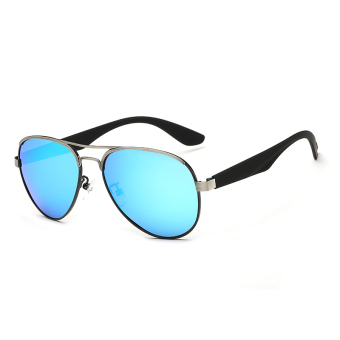 Mbulon Women Sunglasses Polarized Mirror Pilot Sun Glasses Blue Color Brand Design (Intl)