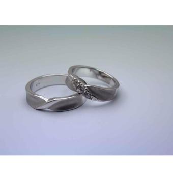 gayatri wedding ring sepasang bahan emas putih 18k AuPd