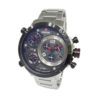 Triple 8 Collection - Expedition Triple Time 6706MTBTBBA - Jam Tangan Pria - Silver