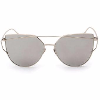 Marlow Jean Kacamata Wanita Cat Eye Sunglasses Classic - Silver