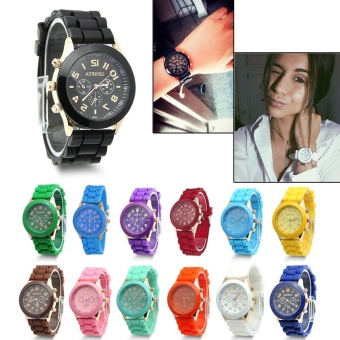 Candy Color Wrist Watches Man Sport Watch Women Quartz Watch Relogio Feminino Silicone Women Watches - intl