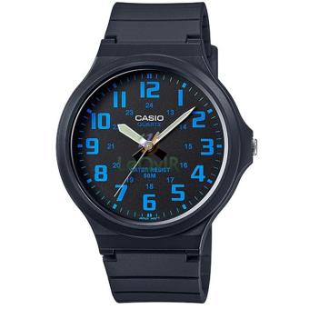 Casio Standard MW-240-2B - Jam Tangan pria - Black Blue - Strap Rubber
