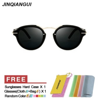 JINQIANGUI Sunglasses Women Irregular Titanium Frame Sun Glasses Grey Color Eyewear Brand Designer UV400 - intl