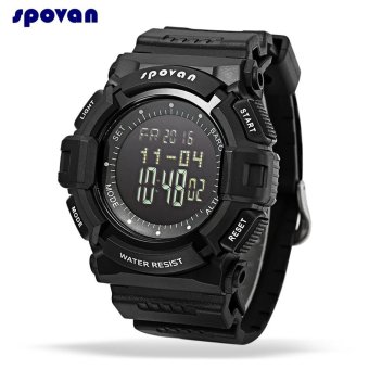 Spovan Blade4P Outdoor Digital Watch Altimeter Weather Forecast Barometer 5ATM Sport Wristwatch (Black) - intl