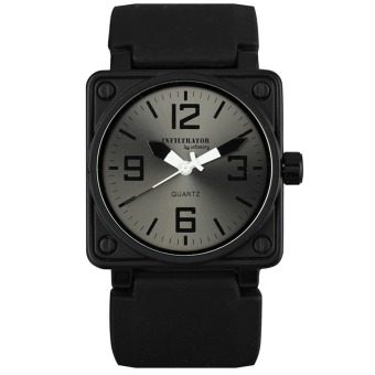 INFANTRY INFILTRATOR Mens Quartz Watch Square Army Fashion Tactical Black Rubber