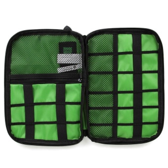 BUBM Gadget Organizer Bag Portable Case - DIS-L (ORIGINAL) - Hitam/Hijau