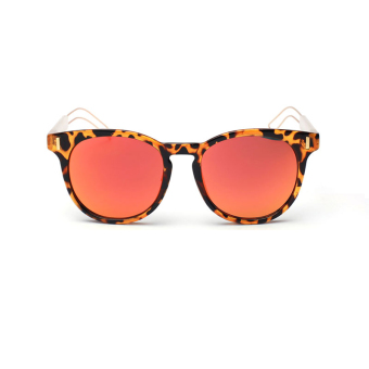 Sunglasses Women Mirror Oval Sun Glasses OrangeRed Color Brand Design