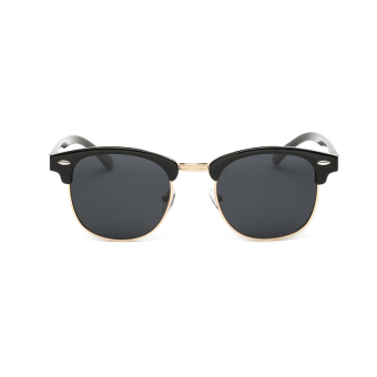 Sunglasses Polarized Men Mirror Square Sun Glasses Black Color Brand Design (Intl)