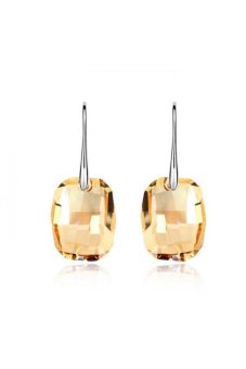 HKS HKS1321Qs Phantom Skillfully Dreams Austria Crystal Earrings Golden Shadow
