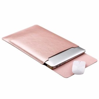 4Connect Leather SleeveCase and MousePlacement for XiaoMi Airbook/Apple Macbook 12.5Inch - RoseGold