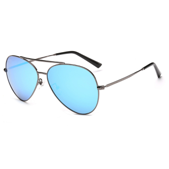 Men Sunglasses Polarized Mirror Shield Sun Glasses Blue Color Brand Design (Intl)