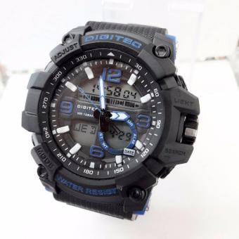 Digitec-jam tangan pria sporty dan trendy Digitec DG2041-Dual Time-Leather Rubber Strap