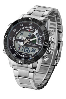 Weide Stainless Steel Multi-function Military Watch Black