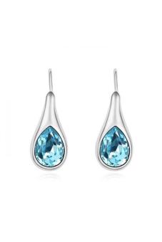 HKS HKS85736Qs An Unknown Lover Austria Crystal Earrings Ocean Blue