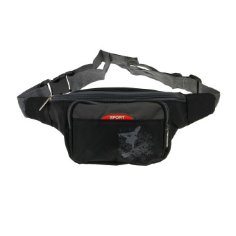 BXT Multiuse Unisex Fashion Waist Pack Portable Sports Waist Bum Bags Security Chest Packs -Black - Intl