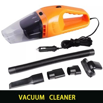 Portable Car Vacuum Cleaner Wet And Dry Dual Use with Power 120W 12V 5 Meters of Cable TP-CL01 (Orange)