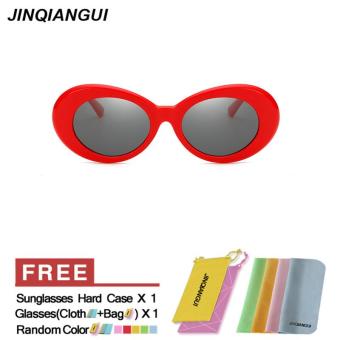 JINQIANGUI Sunglasses Women Rectangle Plastic Frame Sun Glasses Red Color Eyewear Brand Designer UV400 - intl