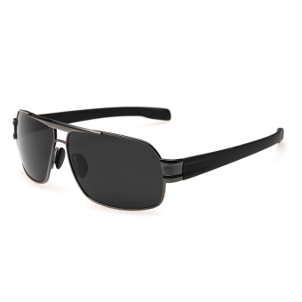 Women's Eyewear Sunglasses Women Polarized Rectangle Sun Glasses Black Color Brand Design (Intl)