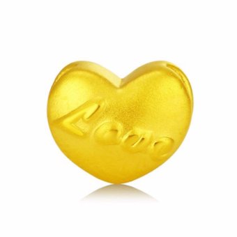 Tiaria Golden Love Gold Charm Pendant 24K Bandul Hati Emas 24K Untuk Gelang Atau Kalung