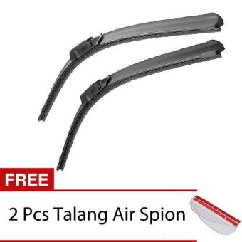 Wiper Mobil Frameless 1 Set - Toyota All New Calya - Free 2 Pcs Talang Air Spion Clear