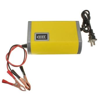 Portable Motorcrycle Car Battery Charger 6A/12V Accu Aki Motor Mobil / Baterai Charger - Kuning