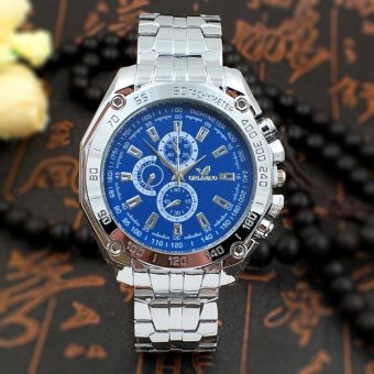 CE Europe and the United States ORIANDO alloy steel with three six-pin men's watches men's fashion watches fashion single product couple fashion watches selling single product round silver dial blue watch - intl