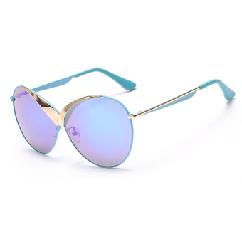 Mbulon Sunglasses Women Oval Sun Glasses Blue Color Brand Design