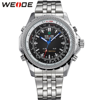[100% Genuine]WEIDE Men Quartz Watch Sports Watches Analog Digital Alarm LED Back Light Display Multifunction Wristwatches 904 - intl