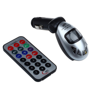 UJS LCD Wireless FM Transmitter Car Kit MP3 Player Support USB SD MMC Slot Sliver - Intl