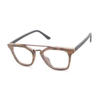 CHASING Professional hand made eyeglasses nerd glasses retro CS1191(black frame coffee leg)