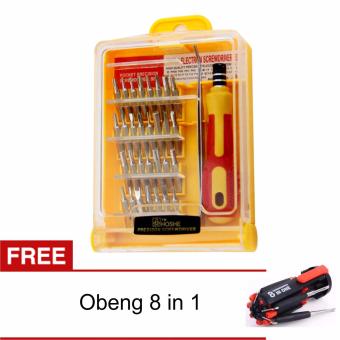 Lanjarjaya Obeng Set Multifungsi 32 in 1 - Precision Screwdriver Professional Repair Tool Kit + Obeng 8 in 1