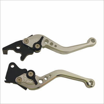 Blade Style Adjustable Motorcycle Brake Clutch Lever for Honda - Silvery White + Black (2 PCS) - intl