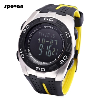 SPOVAN Blade 5 Digital Sports Watch Weather Forecast Altimeter Thermometer 5ATM Wristwatch (Black) - intl