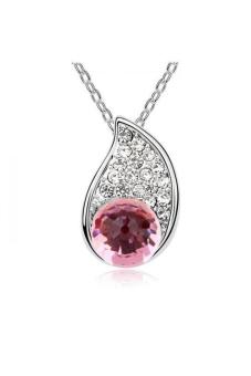 HKS HKS3890Qs The Crystal Ball Austria Crystal Necklace Light Rose
