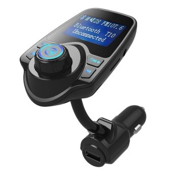 ooplm KOBWA In-car Wireless Bluetooth FM Transmitter Modulator Car Mp3 Player Radio Adapter Car Kit For Car Stereo Aux With USB Car Charger,1.44 Inch Display, Hands Free Calling - intl