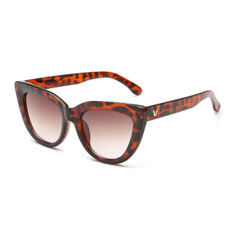 Women's Eyewear Sunglasses Women Cat Eye Sun Glasses Leopard Color Brand Design (Intl)
