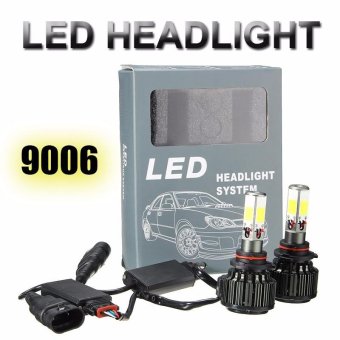 1 Pair 9006 110W 11000LM COB LED Headlight Conversion Kit Hi/Lo Beam Bulbs Xenon White 6000K - intl