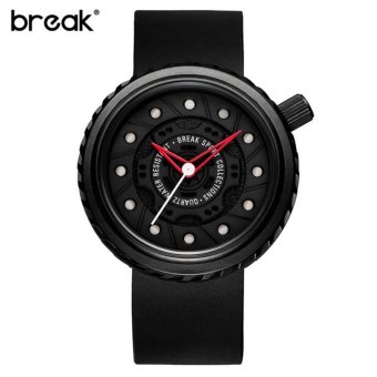 BREAK Top Luxury Men Racing Motorcyle Sport Watches Rubber Strap Casual Fashion Passion Waterproof Geek Creative Gift Wristwatch - intl